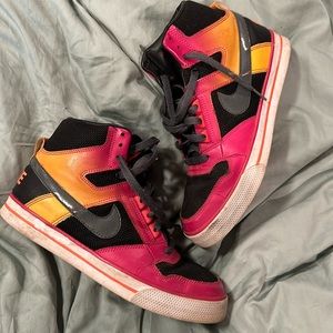 Ombré Nike high top sneakers